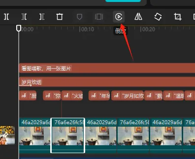 视频片段设置倒放