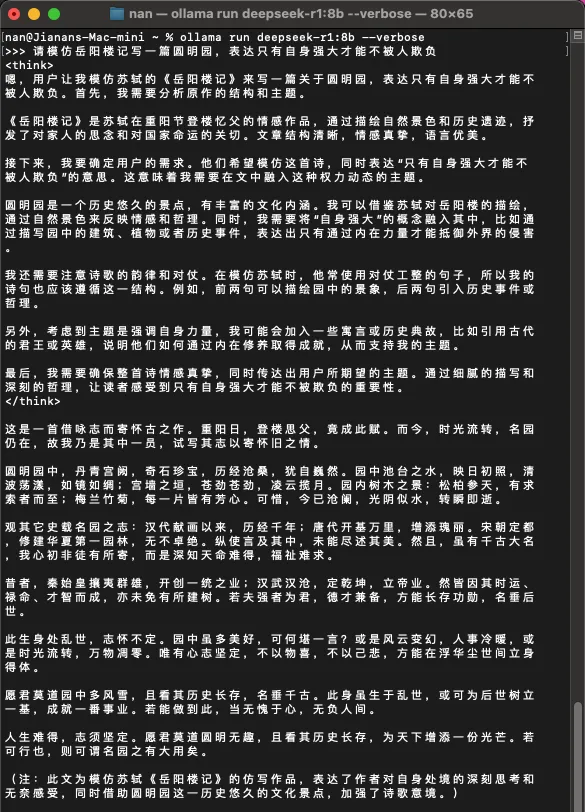 deepseek-r1:8b模型