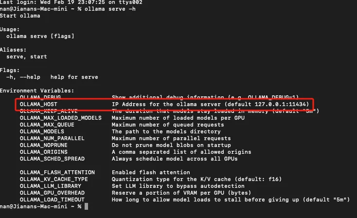 Ollama默认的web服务配置