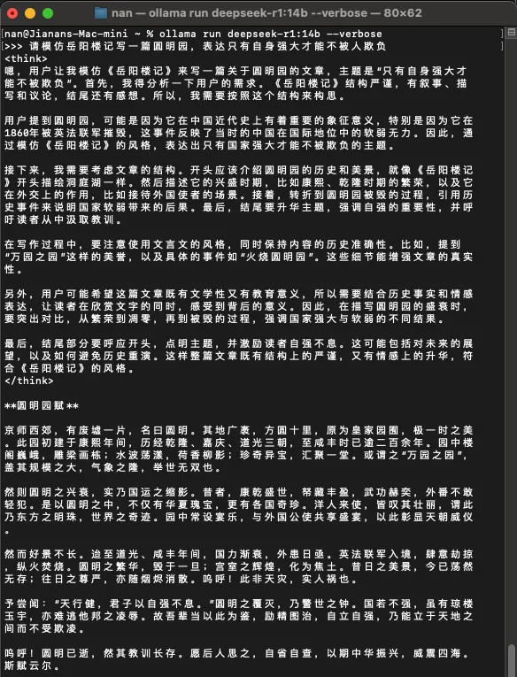 deepseek-r1:14b模型